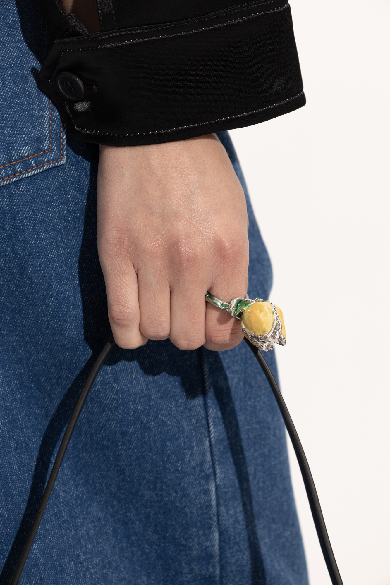 Yellow Ring with floral motif Marni - Vitkac AS